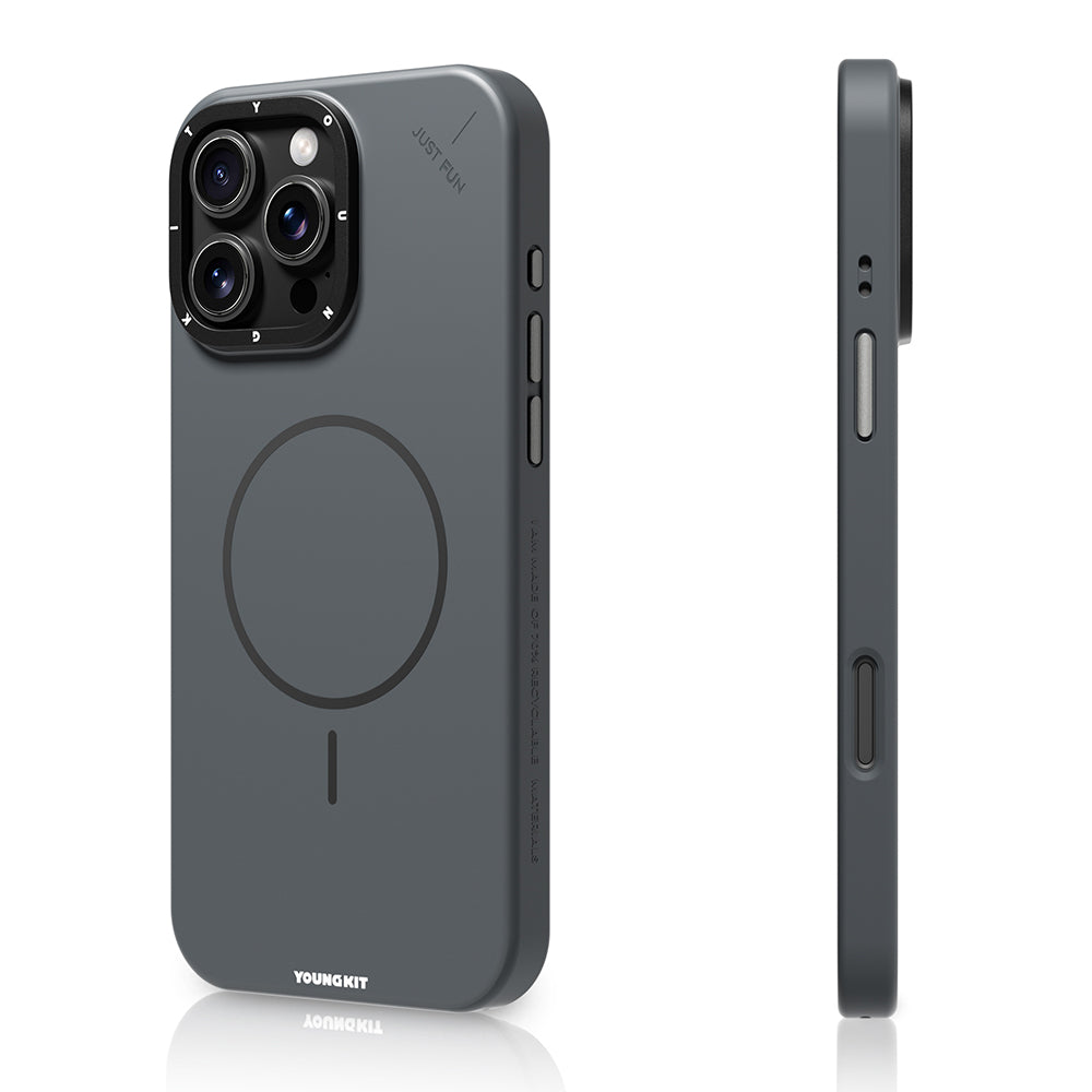 Apple iPhone 16 Pro Kılıf M-safe Şarj Özellikli Youngkit Dynamag Serisi Kapak Siyah