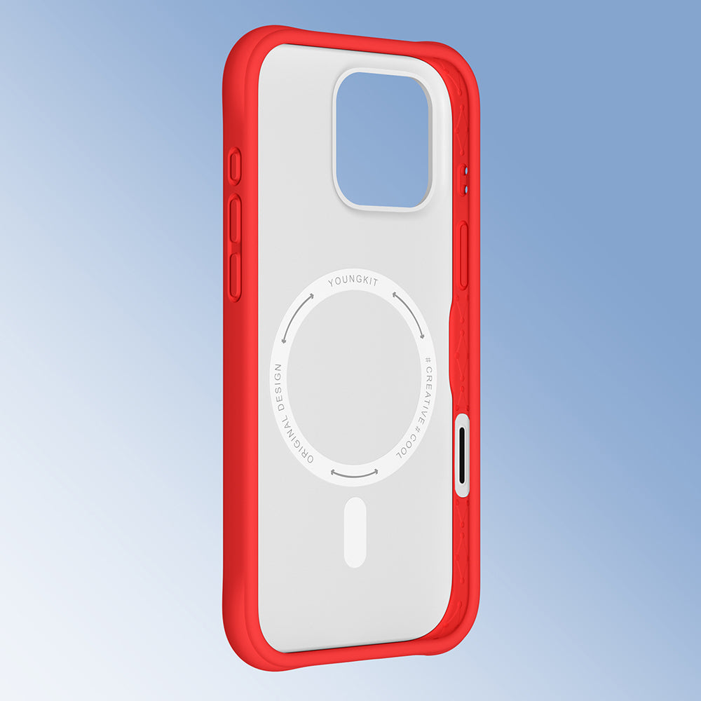 Apple iPhone 16 Pro Kılıf M-safe Şarj Özellikli Youngkit Macaroon Serisi Kapak Yeşil