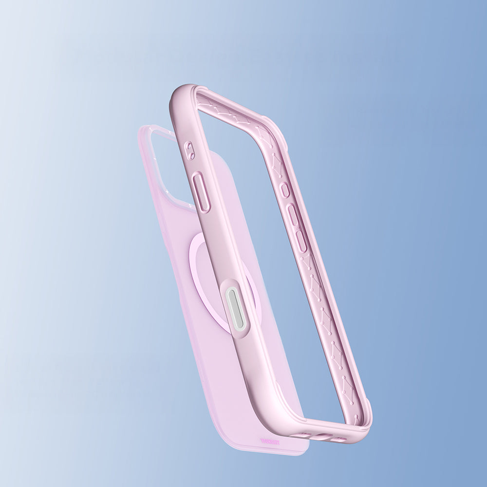 Apple iPhone 16 Pro Kılıf M-safe Şarj Özellikli Youngkit Macaroon Serisi Kapak Kırmızı