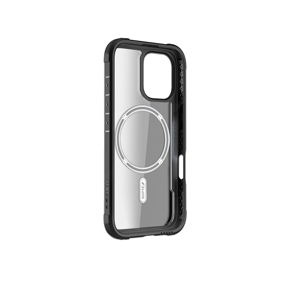 Apple iPhone 16 Pro Kılıf M-safe Şarj Özellikli Airbagli Raptic Shield Serisi Şeffaf Arka Yüzey Kapak Colorful