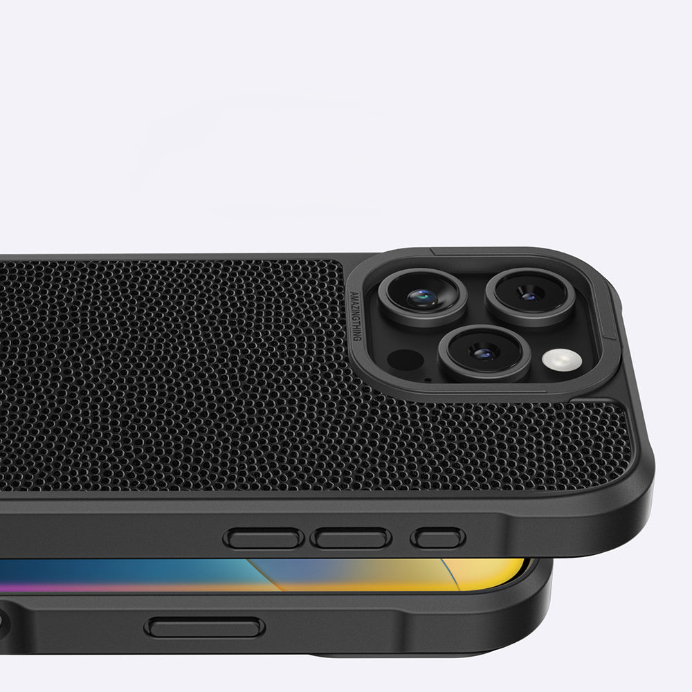iPhone 16 Pro Kılıf Magsafe Şarj Özellikli Amazingthing Glamour Serisi Kılıf Siyah