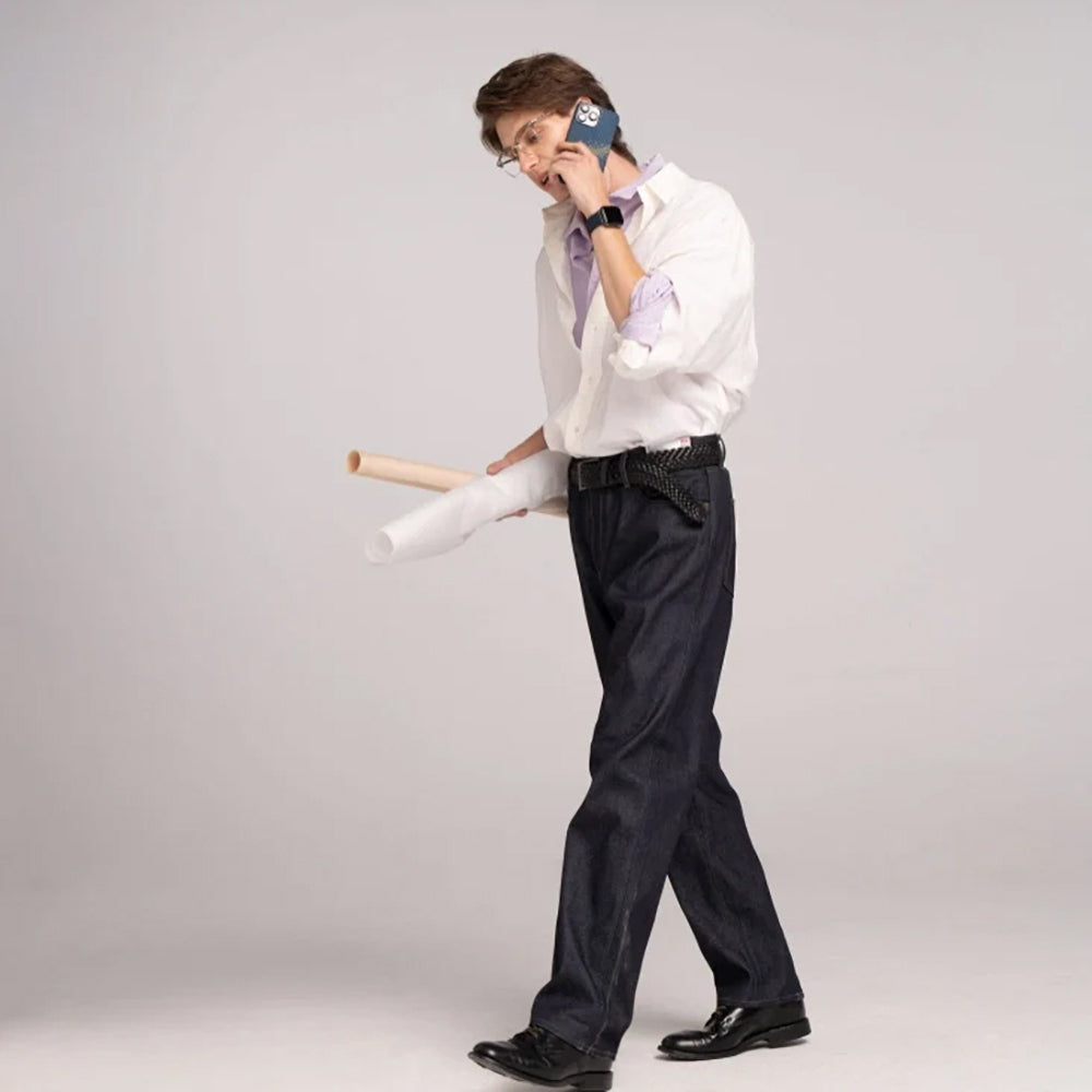 iPhone 16 Pro Kılıf Magsafe Şarj Özellikli Aramid Fiber Pitaka Tactile Woven Starpeak Serisi Over The Horizon Kılıf Mavi