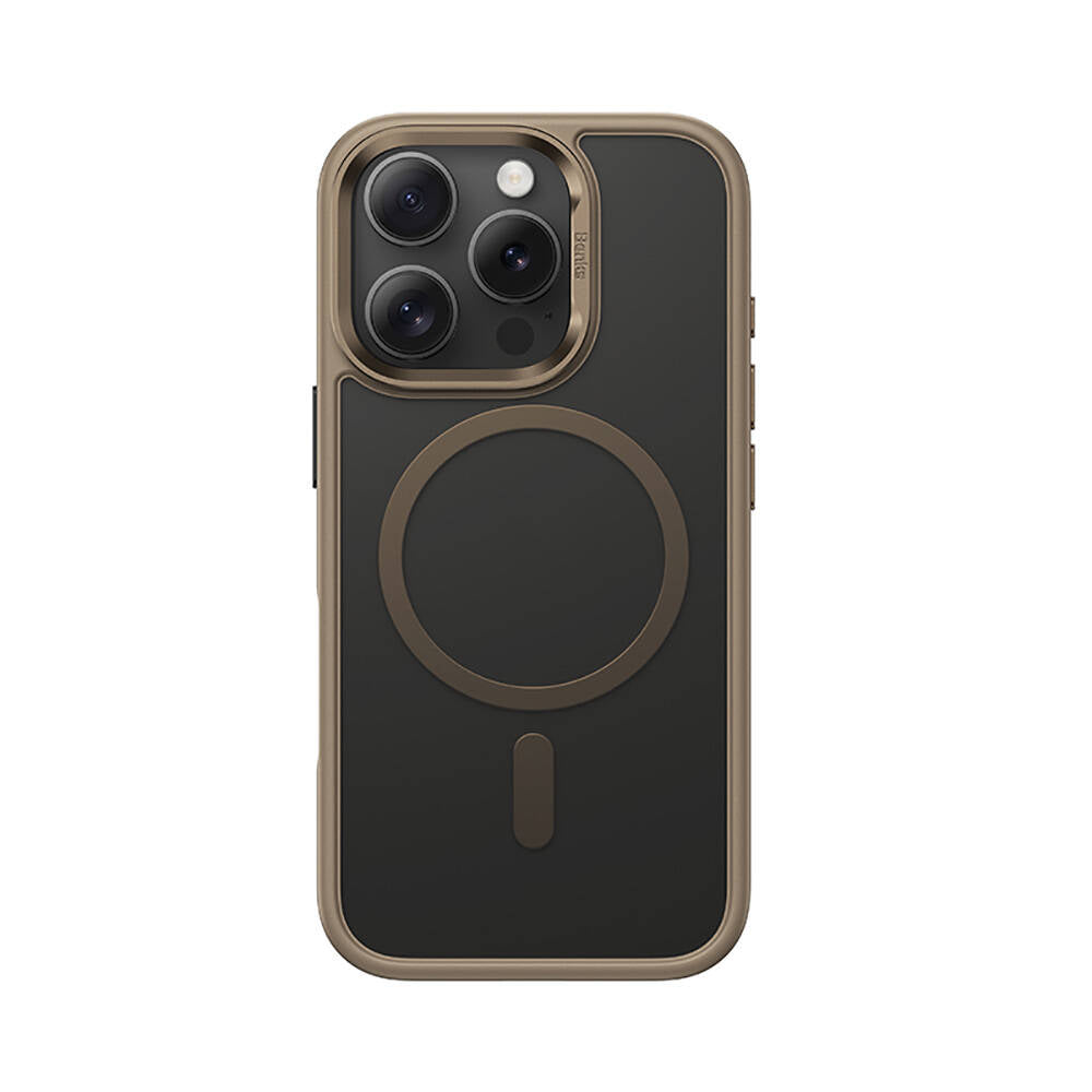 iPhone 16 Pro Max Kılıf Magsafe Şarj Özellikli Benks Mist Protective Kılıf Titanyum-Gold