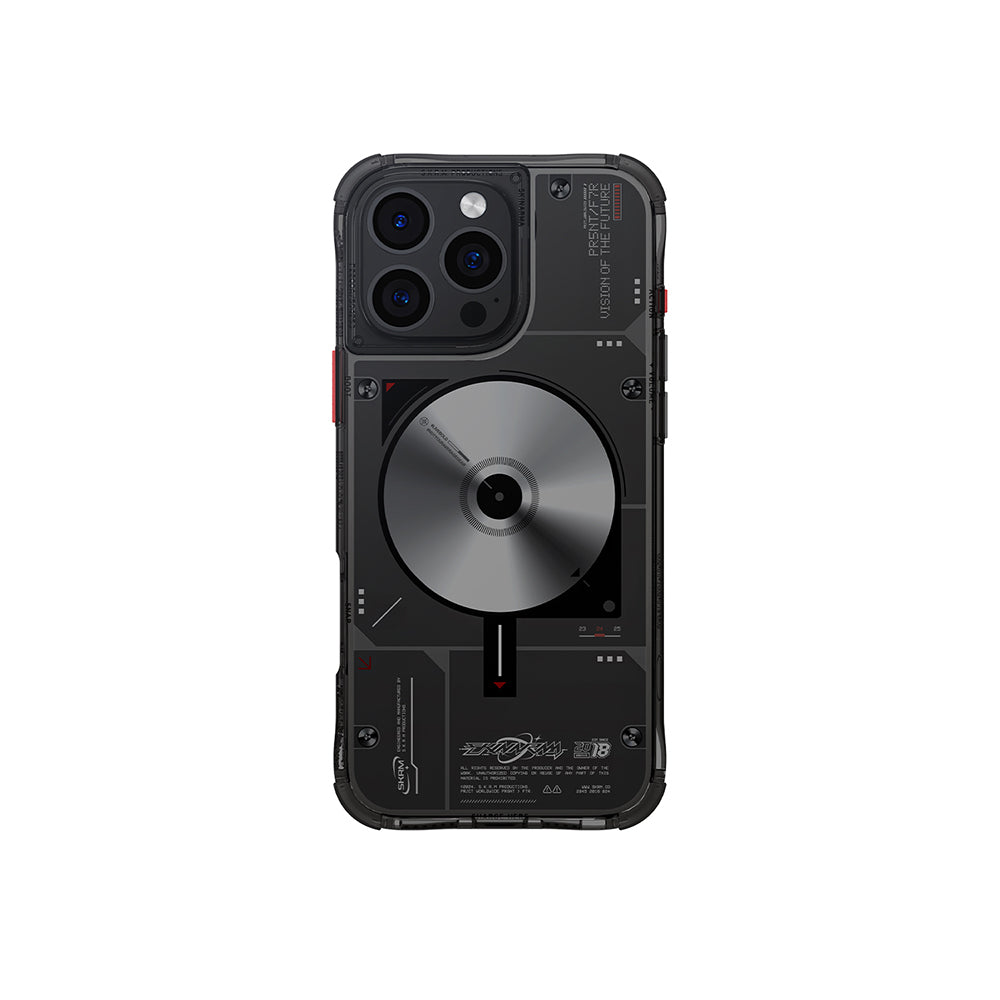 iPhone 16 Pro Kılıf Magsafe Şarj Özellikli Disk Desenli Airbag Tasarımlı Skinarma Nova Kılıf Gold