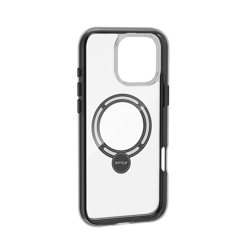 Apple iPhone 16 Pro Kılıf M-safe Şarj Özellikli Raptic AirJoy Serisi 360 Derece Dönebilen Standlı Kapak Turuncu