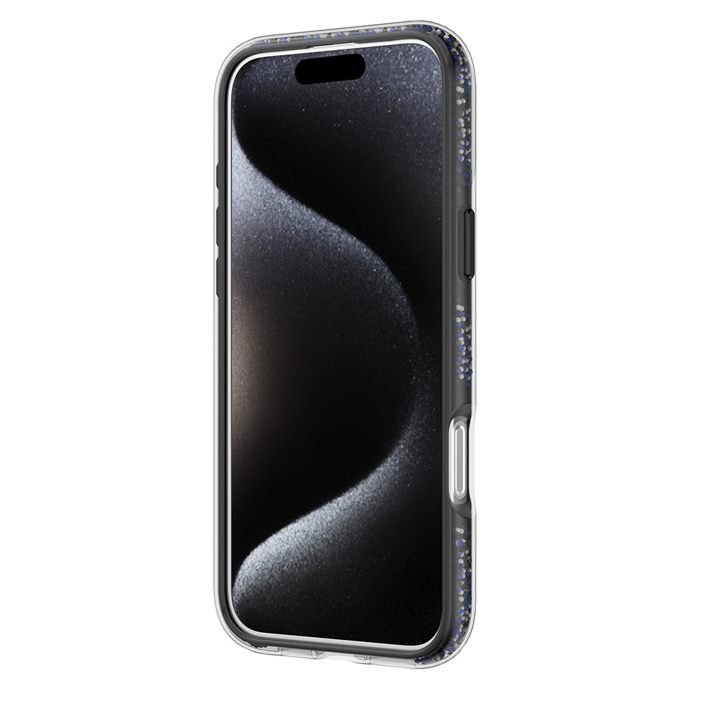 Apple iPhone 16 Pro Kılıf M-safe Şarj Özellikli Raptic AirJoy Serisi Boncuk Tasarımlı Şeffaf Kapak Turuncu