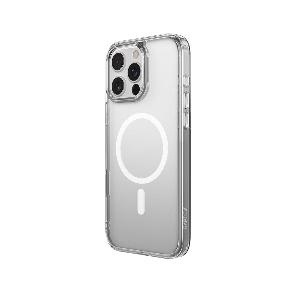 Apple iPhone 16 Pro Kılıf M-safe Şarj Özellikli Raptic Crystal M-safe Serisi Şeffaf Kapak Şeffaf