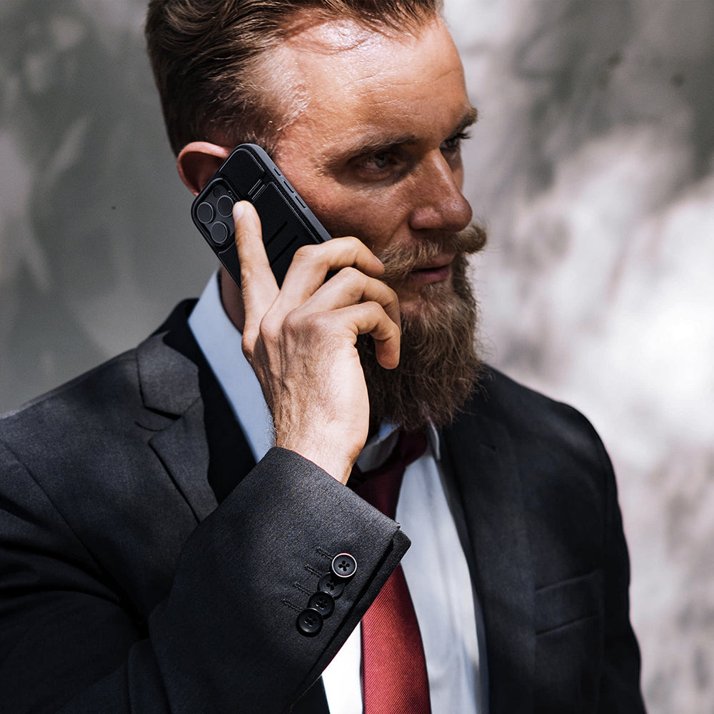 Apple iPhone 16 Pro Kılıf M-safe Şarj Özellikli Raptic Slim Wallet Serisi Deri Görünümlü Kartlıklı Standlı Kapak Siyah