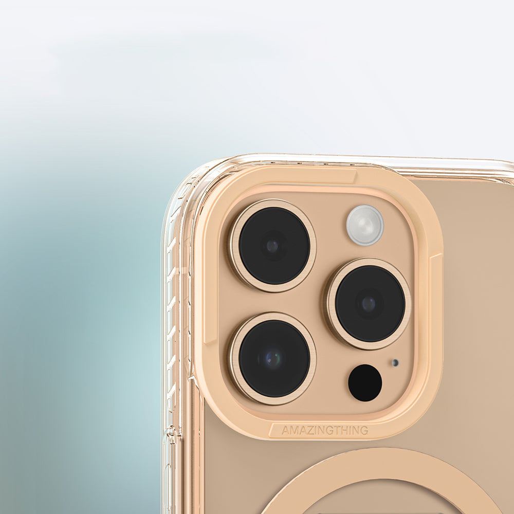 iPhone 16 Pro Kılıf Magsafe Şarj Özellikli Standlı Amazingthing Titan Pro Plus Kılıf Siyah