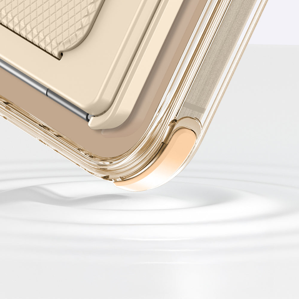 iPhone 16 Pro Kılıf Magsafe Şarj Özellikli Standlı Kartlıklı Set Amazingthing Omni Adventure Serisi Kılıf Rose Gold