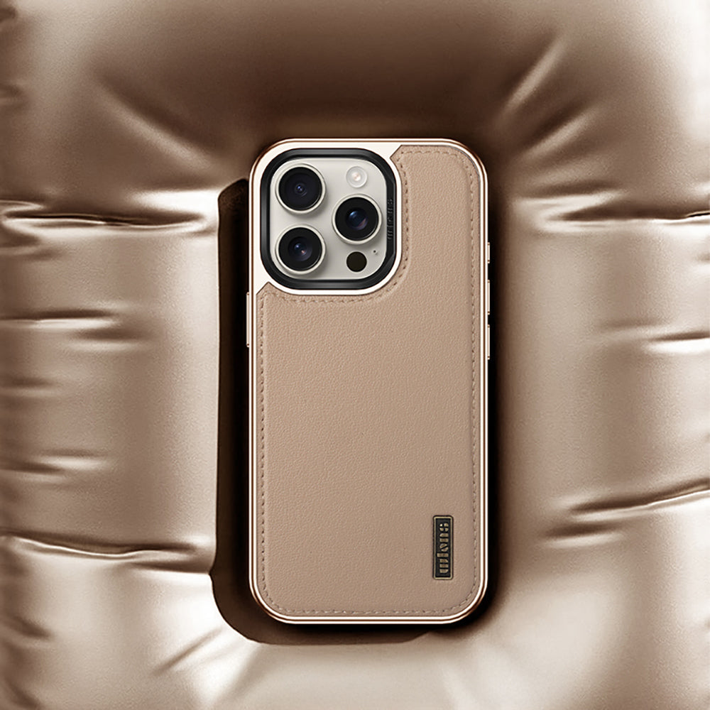 Apple iPhone 16 Pro Kılıf M-safe Şarj Özellikli Standlı Leto Kapak Gold