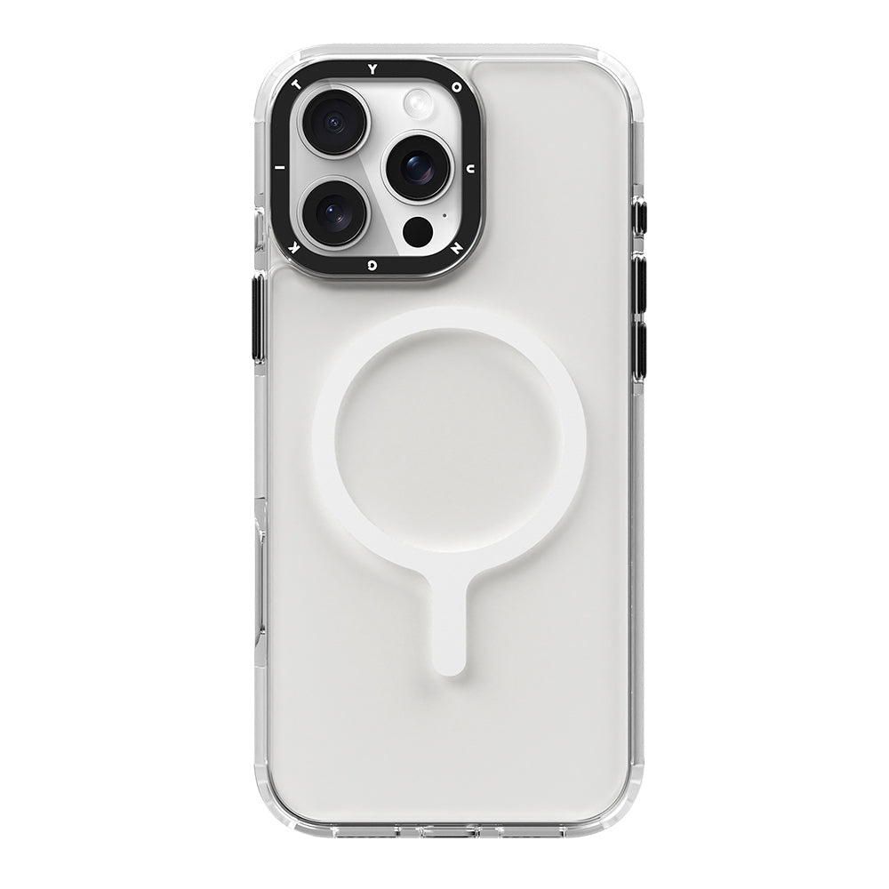 iPhone 16 Pro Kılıf Magsafe Şarj Özellikli YoungKit Crystal Color Serisi Kılıf Şeffaf