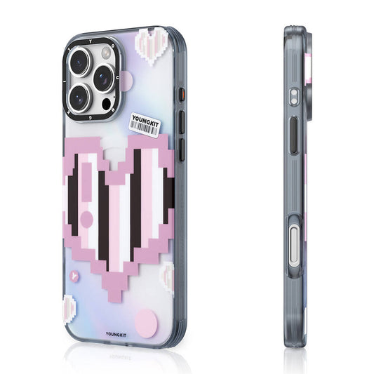 iPhone 16 Pro Kılıf Magsafe Şarj Özellikli Youngkit Love Serisi Kılıf Mor