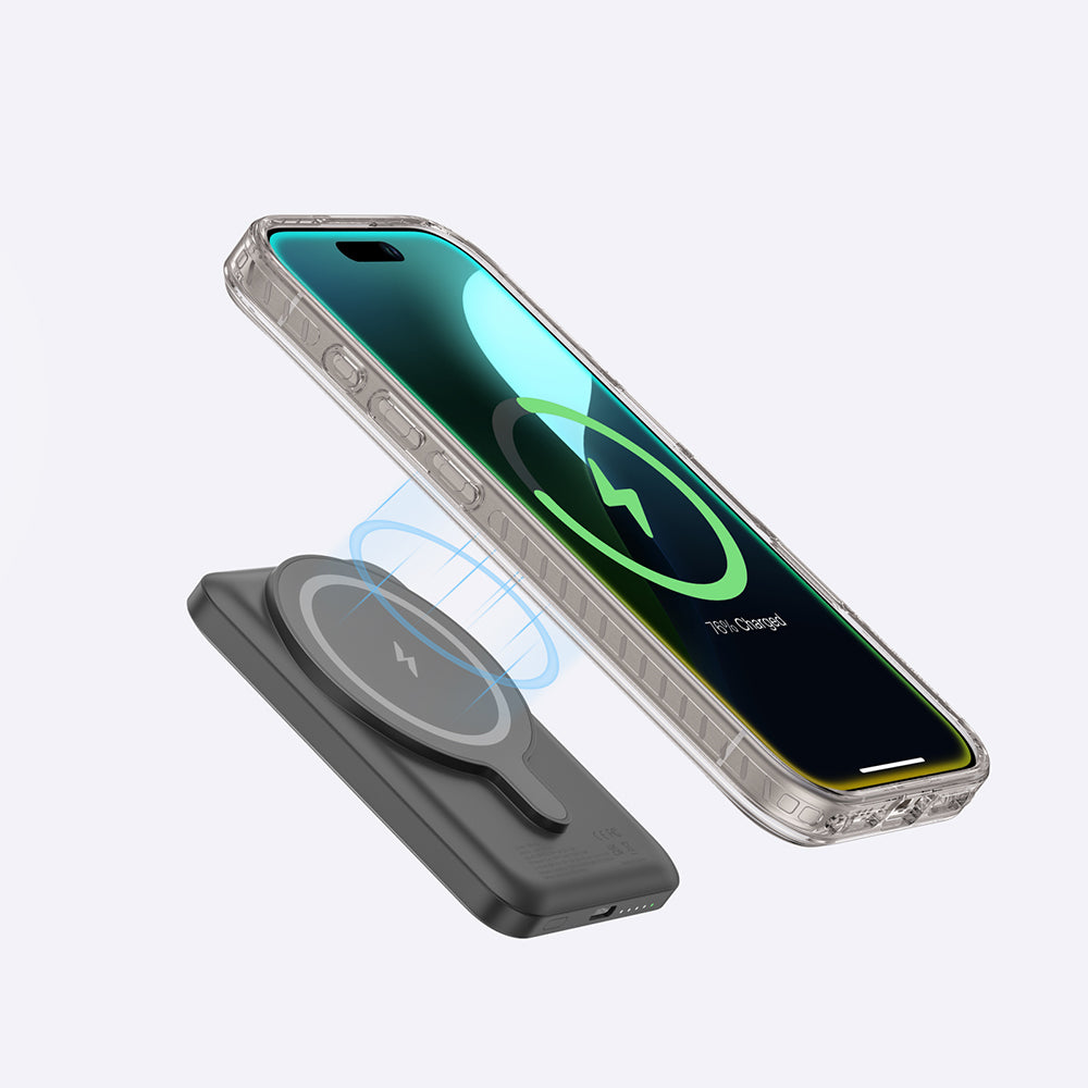 iPhone 16 Pro Kılıf Magsafe Şarj Özellikli Yüzük Standlı Amazingthing Titan Pro Serisi Kılıf Gri