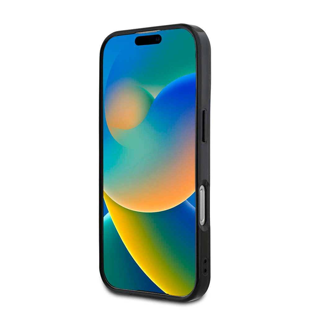 iPhone 16 Pro Kılıf Mercedes Benz Orjinal Lisanslı Magsafe Şarj Özellikli Çift Katmanlı Paralel Çizgi Desenli Kılıf Siyah