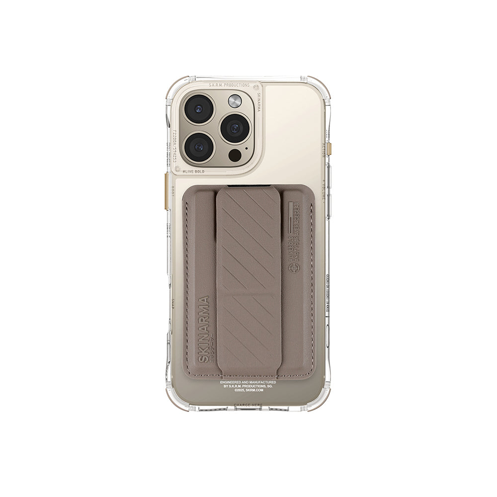 Apple iPhone 16 Pro Kılıf SkinArma Şeffaf M-safe Şarj Özellikli Prime Edition Kado Kartlıklı Saido Kapak