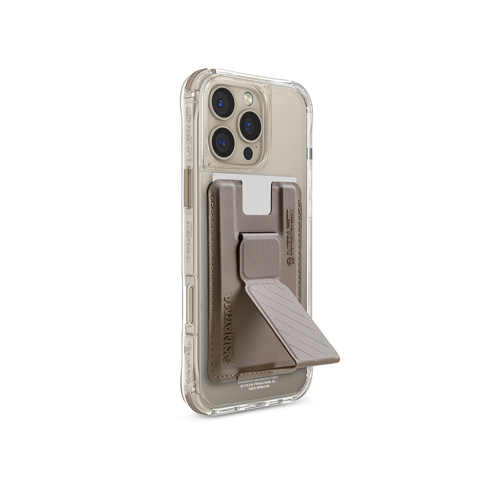 Apple iPhone 16 Pro Kılıf SkinArma Şeffaf M-safe Şarj Özellikli Prime Edition Kado Kartlıklı Saido Kapak