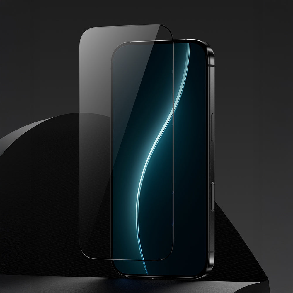 Apple iPhone 16 Pro Max Benks Glass Warrior HD 0.3mm Ultra İnce 0.9mm Kenarları Güçlendirilmiş Cam Ekran Koruyucu + Kolay Uygulama Aparatlı