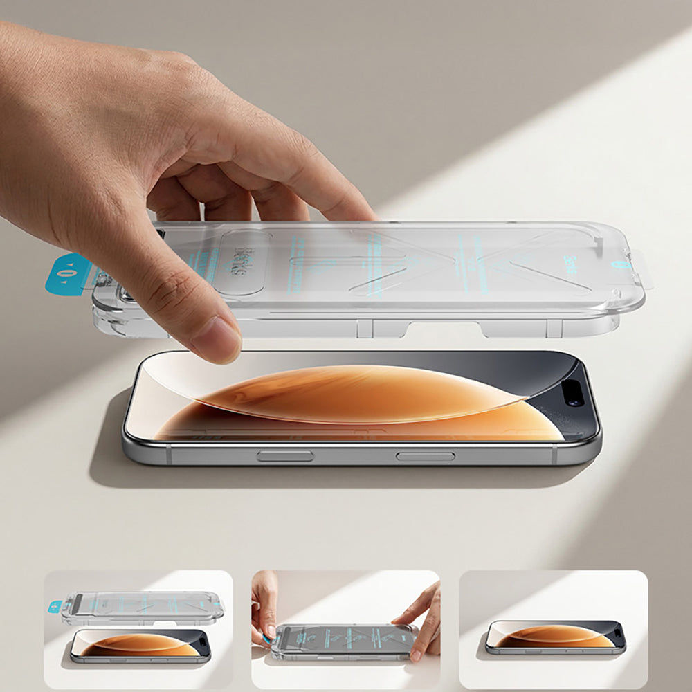 Apple iPhone 16 Pro Max Benks OmniWarrior Privacy Cam Ekran Koruyucu + Kolay Uygulama Aparatlı