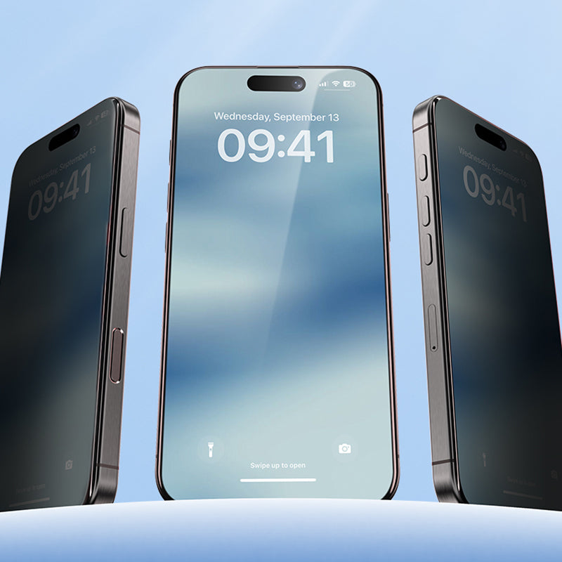 iPhone 16 Pro Max Benks Ultra İnce Kenarlı Privacy Hayalet Ekran Koruyucu + Kolay Uygulama Aparatlı Siyah