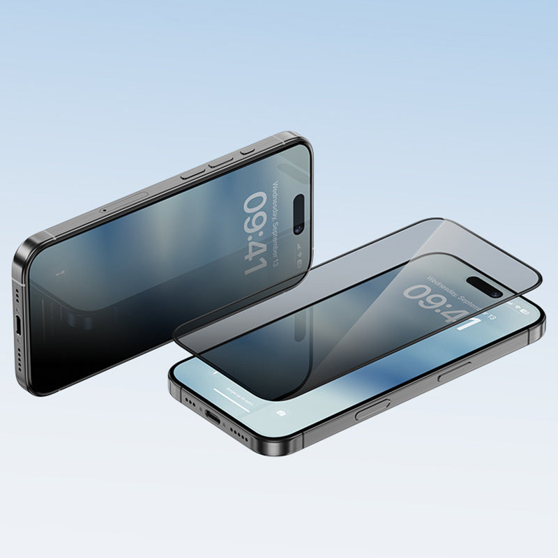 iPhone 16 Pro Max Benks Ultra İnce Kenarlı Privacy Hayalet Ekran Koruyucu + Kolay Uygulama Aparatlı Siyah