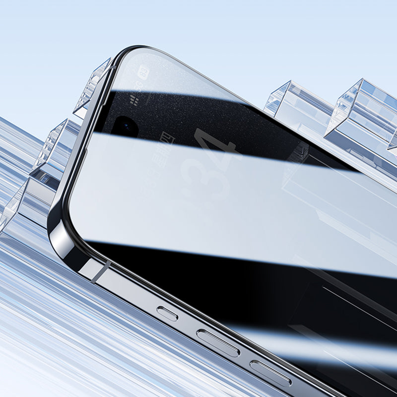 iPhone 16 Pro Max Benks Ultra İnce Kenarlı Privacy Hayalet Ekran Koruyucu + Kolay Uygulama Aparatlı Siyah