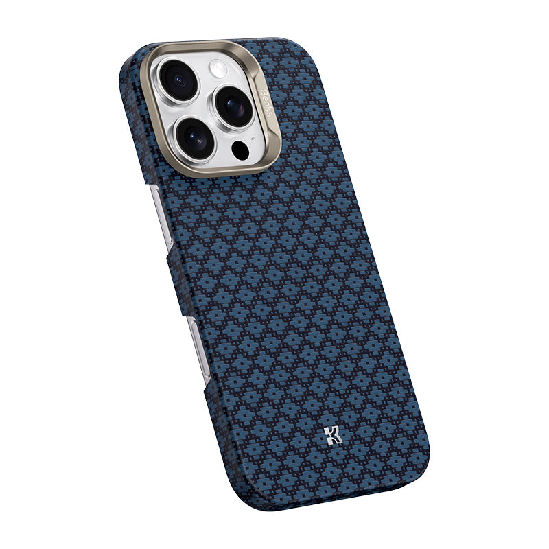 Apple iPhone 16 Pro Max Kılıf M-Safe Şarj Özellikli Benks ArmorAir ArmorGrid Serisi Kevlar Kapak Siyah