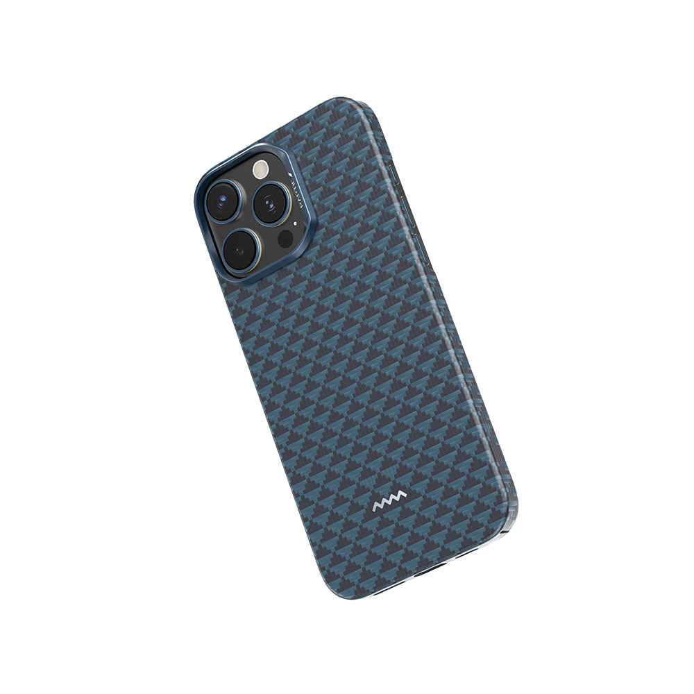 Apple iPhone 16 Pro Max Kılıf M-safe Şarj Özellikli Raptic Aramid Skin Origin Serisi Kapak Lacivert