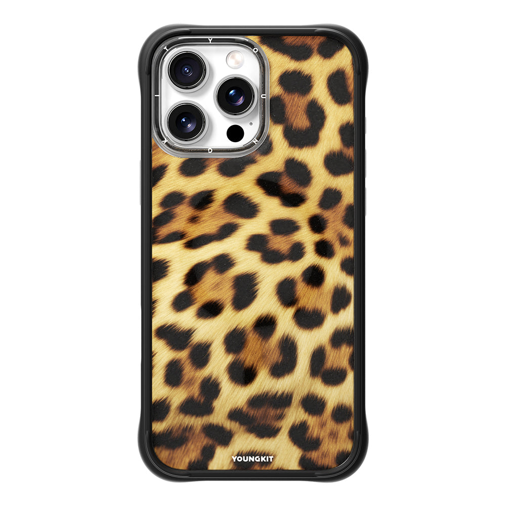 Apple iPhone 16 Pro Max Kılıf M-safe Şarj Özellikli Youngkit Leopard Serisi Kapak
