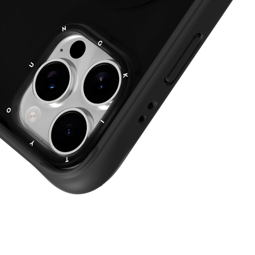 Apple iPhone 16 Pro Max Kılıf M-safe Şarj Özellikli Youngkit Macaroon Serisi Kapak Siyah