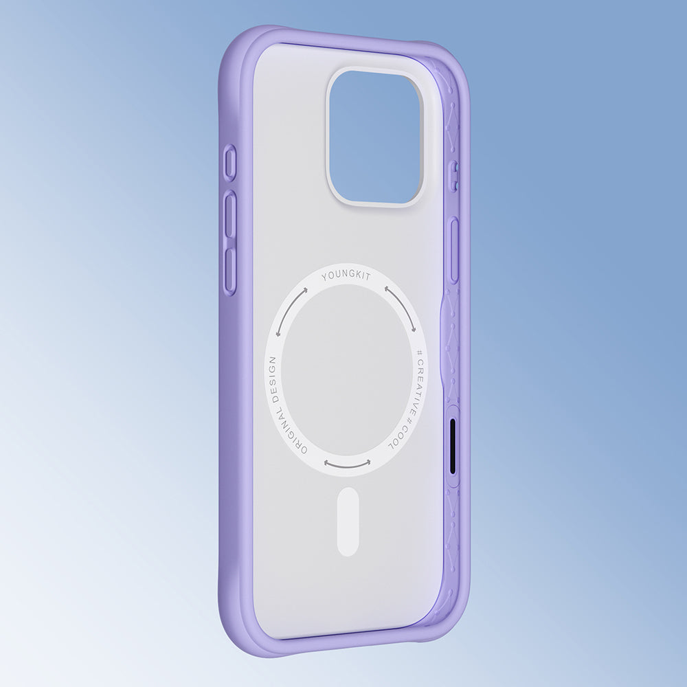 Apple iPhone 16 Pro Max Kılıf M-safe Şarj Özellikli Youngkit Macaroon Serisi Kapak Siyah