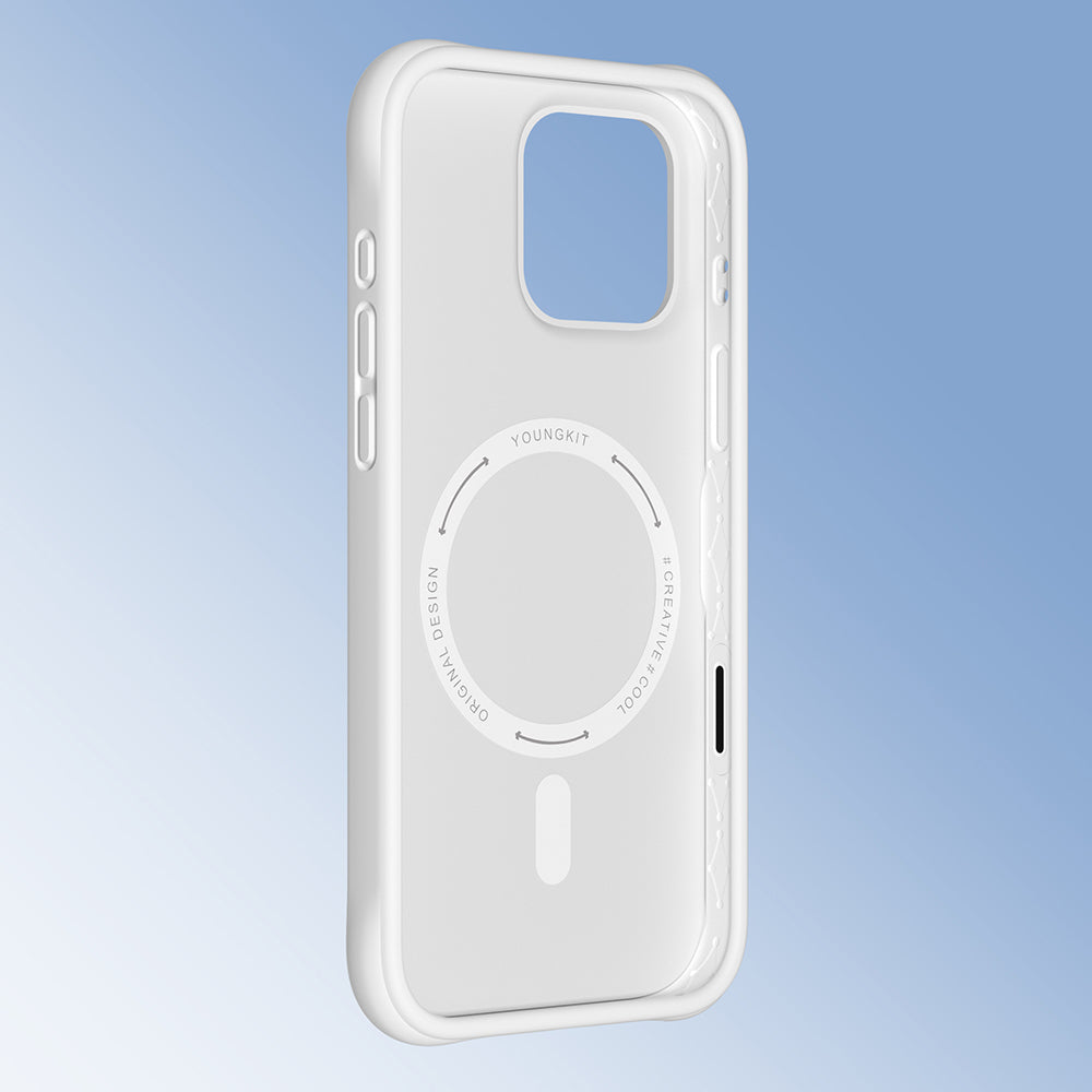 Apple iPhone 16 Pro Max Kılıf M-safe Şarj Özellikli Youngkit Macaroon Serisi Kapak Siyah