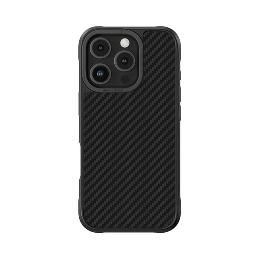 iPhone 16 Pro Max Kılıf Magsafe Şarj Özellikli 1500D Aramid Fiber Amazingthing Titan Max Serisi Kılıf Siyah