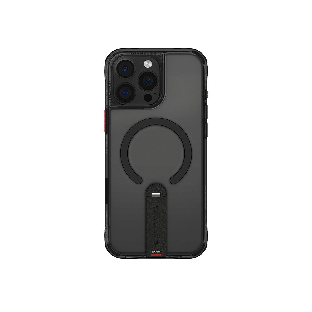 Apple iPhone 16 Pro Max Kılıf M-safe Şarj Özellikli 360 Derece Dönebilen Standlı Skinarma Helix Kapak