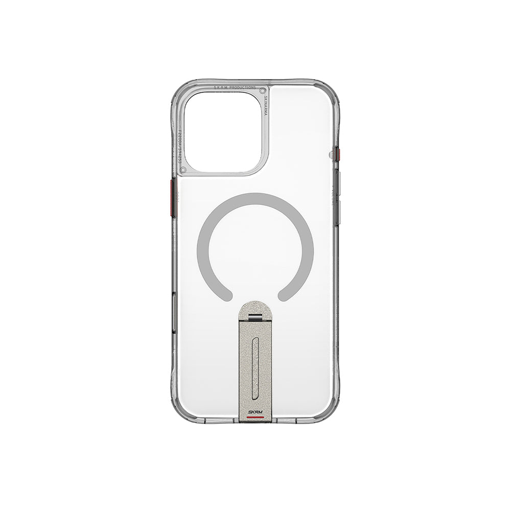 Apple iPhone 16 Pro Max Kılıf M-safe Şarj Özellikli 360 Derece Dönebilen Standlı Skinarma Helix Kapak Titanyum