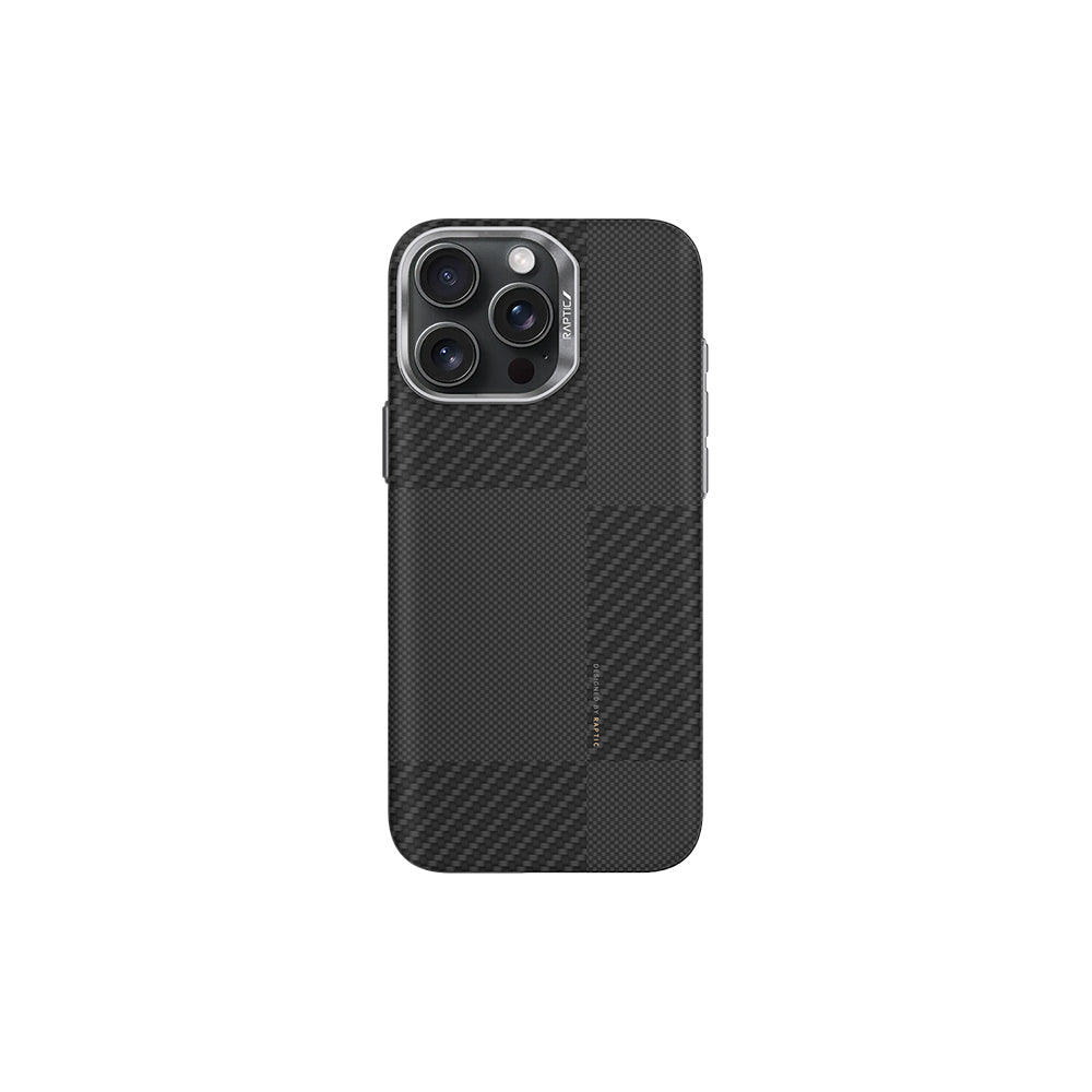 Apple iPhone 16 Pro Max Kılıf M-safe Şarj Özellikli 600D Metal Kamera Çerçeveli Raptic Aramid Fiber Croxx Mondrian Serisi Kapak