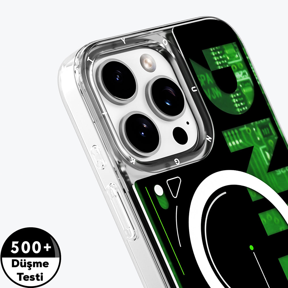 iPhone 16 Pro Max Kılıf Magsafe Şarj Özellikli Airbagli Çift Katmanlı Youngkit Future Streamer Serisi Kılıf Mavi