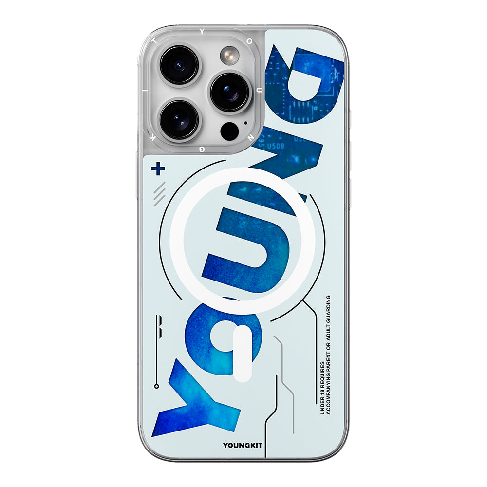 iPhone 16 Pro Max Kılıf Magsafe Şarj Özellikli Airbagli Çift Katmanlı Youngkit Future Streamer Serisi Kılıf Yeşil