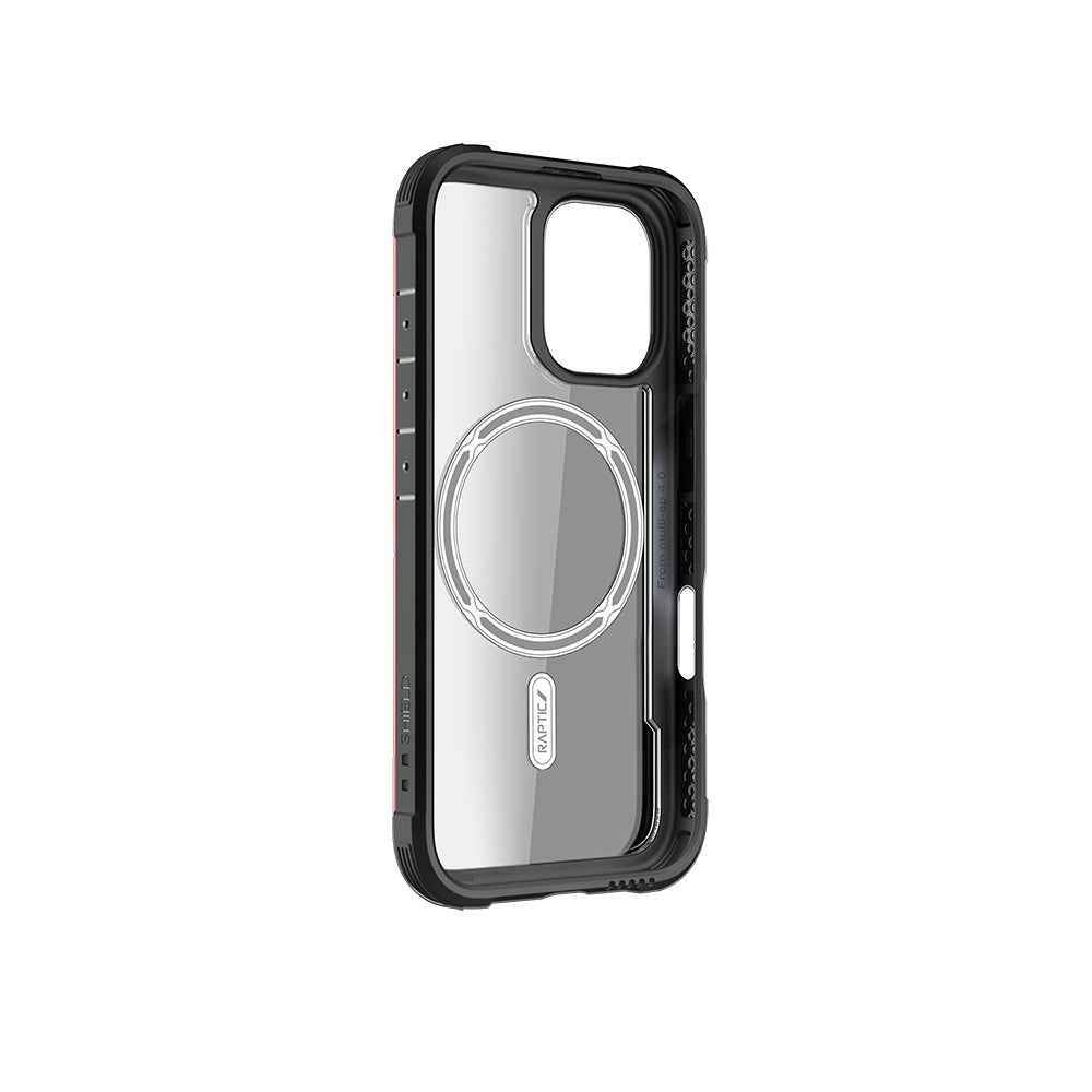 Apple iPhone 16 Pro Max Kılıf M-safe Şarj Özellikli Airbagli Raptic Shield Serisi Şeffaf Arka Yüzey Kapak Colorful