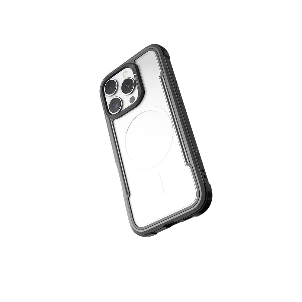 Apple iPhone 16 Pro Max Kılıf M-safe Şarj Özellikli Airbagli Raptic Shield Serisi Şeffaf Arka Yüzey Kapak Siyah