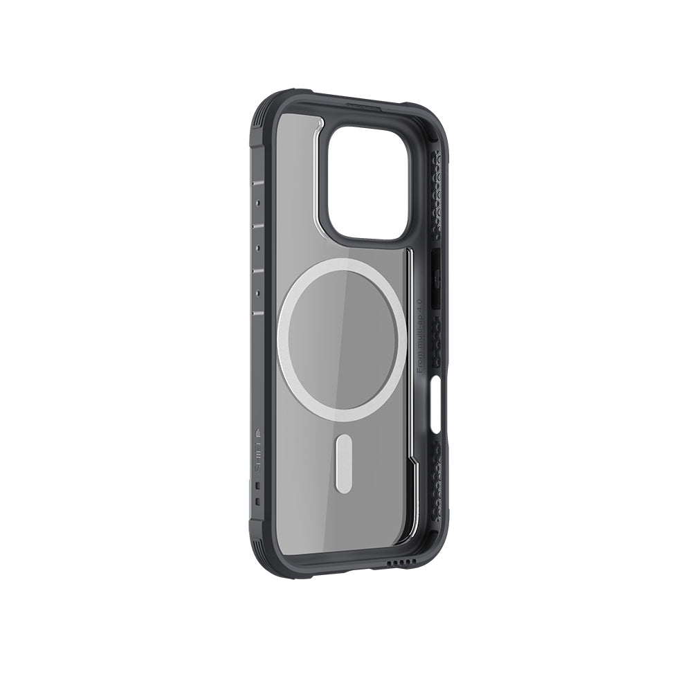 Apple iPhone 16 Pro Max Kılıf M-safe Şarj Özellikli Airbagli Raptic Shield Serisi Şeffaf Arka Yüzey Kapak Colorful