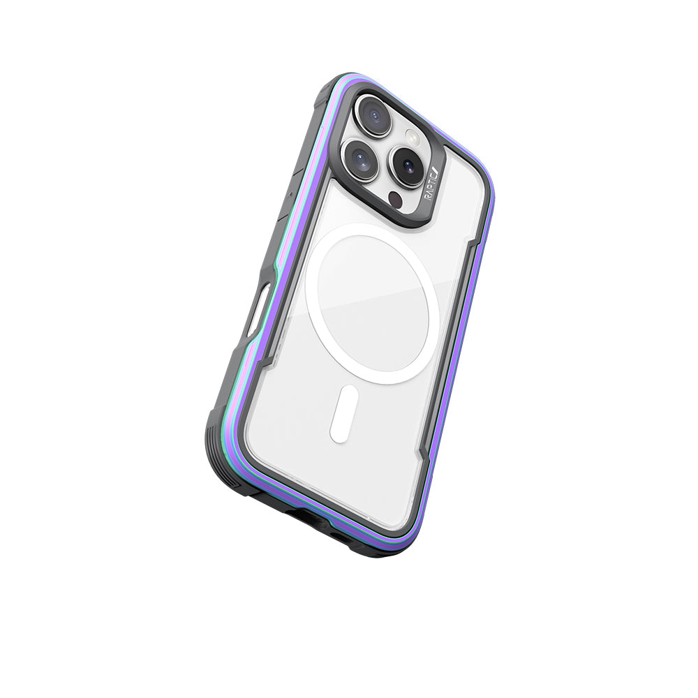 Apple iPhone 16 Pro Max Kılıf M-safe Şarj Özellikli Airbagli Raptic Shield Serisi Şeffaf Arka Yüzey Kapak Kahverengi