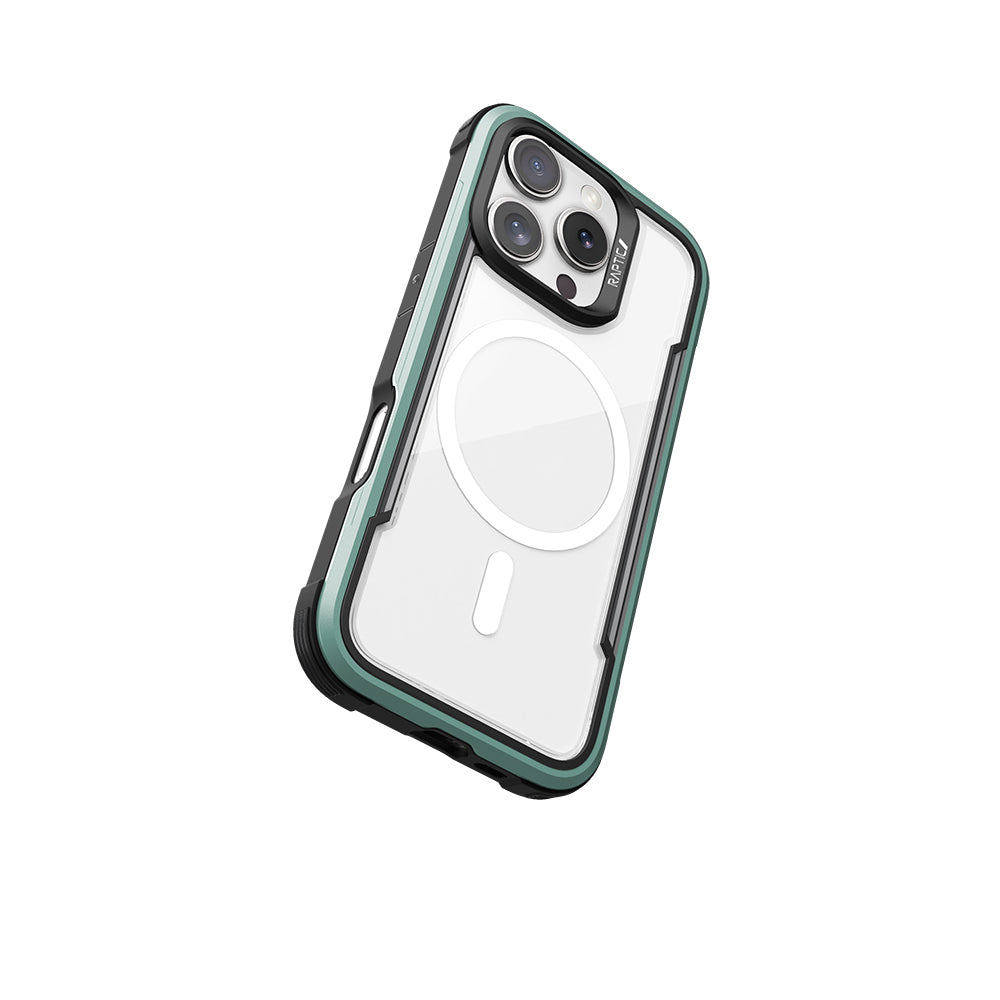 Apple iPhone 16 Pro Max Kılıf M-safe Şarj Özellikli Airbagli Raptic Shield Serisi Şeffaf Arka Yüzey Kapak Siyah