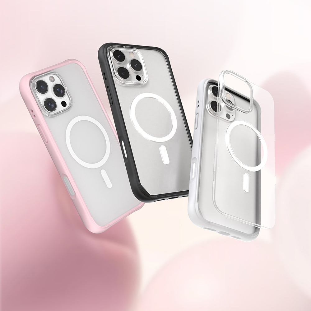 Apple iPhone 16 Pro Max Kılıf M-safe Şarj Özellikli Airbagli Youngkit Dynamic 2 Serisi Kapak Beyaz