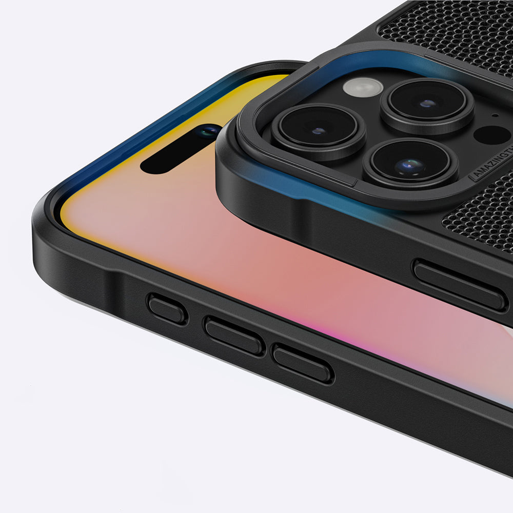 iPhone 16 Pro Max Kılıf Magsafe Şarj Özellikli Amazingthing Glamour Serisi Kılıf Siyah