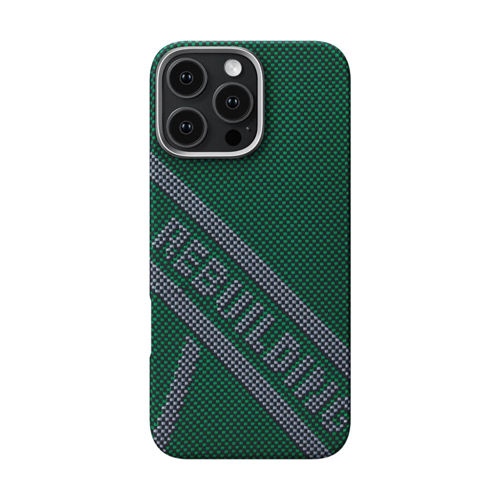 Apple iPhone 16 Pro Max Kılıf M-safe Şarj Özellikli Aramid Fiber Re-TROS Tasarımlı Pitaka Tactile Woven Rebuilding Serisi Kapak