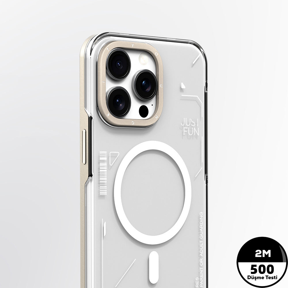 iPhone 16 Pro Max Kılıf Magsafe Şarj Özellikli Çıkarılabilir Arka Yüzeyli Youngkit Mecha Kılıf Siyah