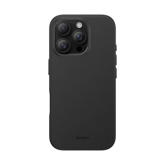 Apple iPhone 16 Pro Max Kılıf M-safe Şarj Özellikli Çizilmeye Dayanıklı Benks VitaPro Serisi PU Deri Kapak