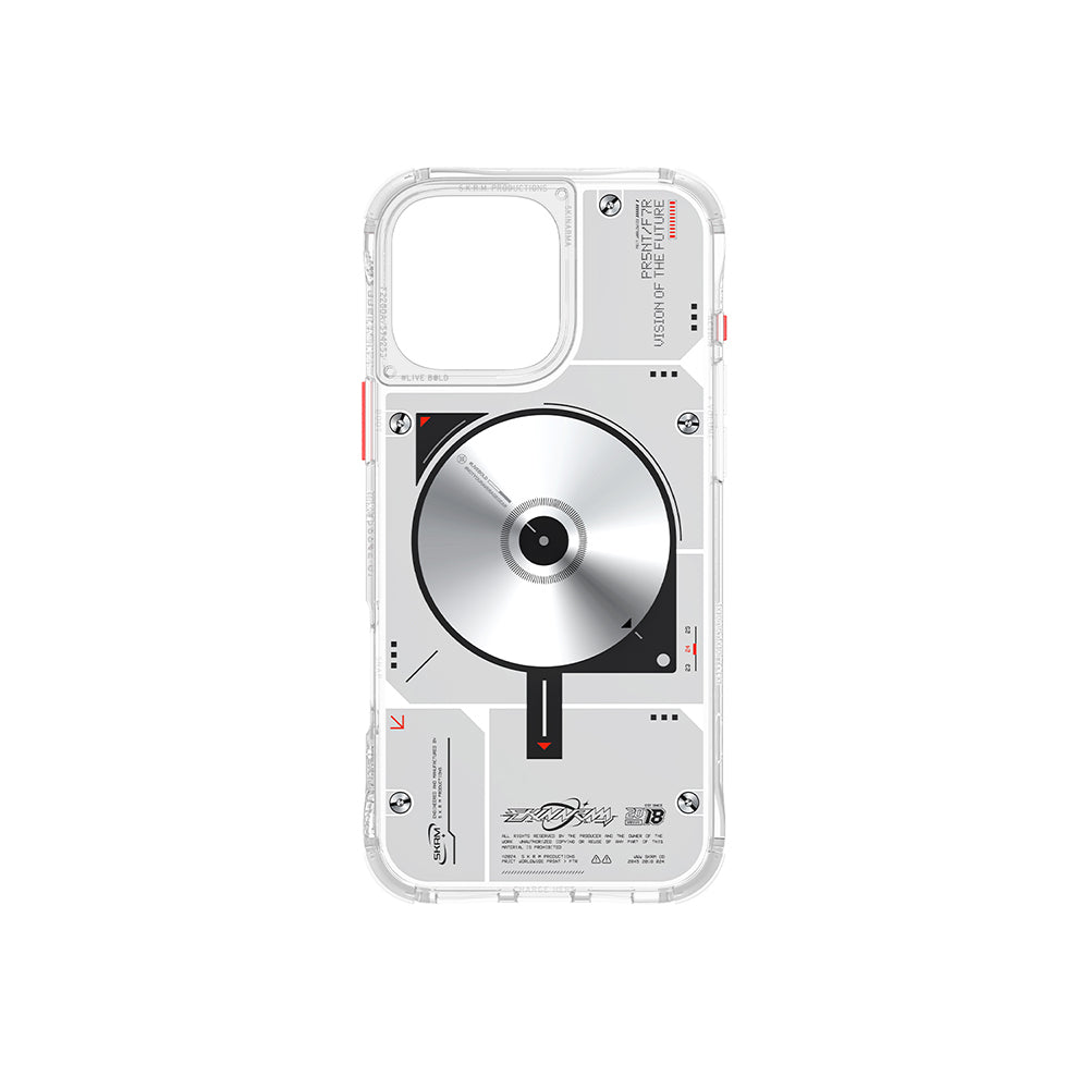 iPhone 16 Pro Max Kılıf Magsafe Şarj Özellikli Disk Desenli Airbag Tasarımlı Skinarma Nova Kılıf Siyah