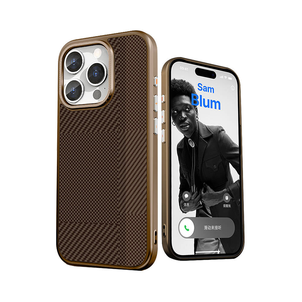 Apple iPhone 16 Pro Max Kılıf M-safe Şarj Özellikli Karbon Fiber Desenli Mutural Montage Kapak
